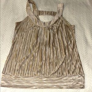 BCX Macy’s sleeveless golden tan top blouse